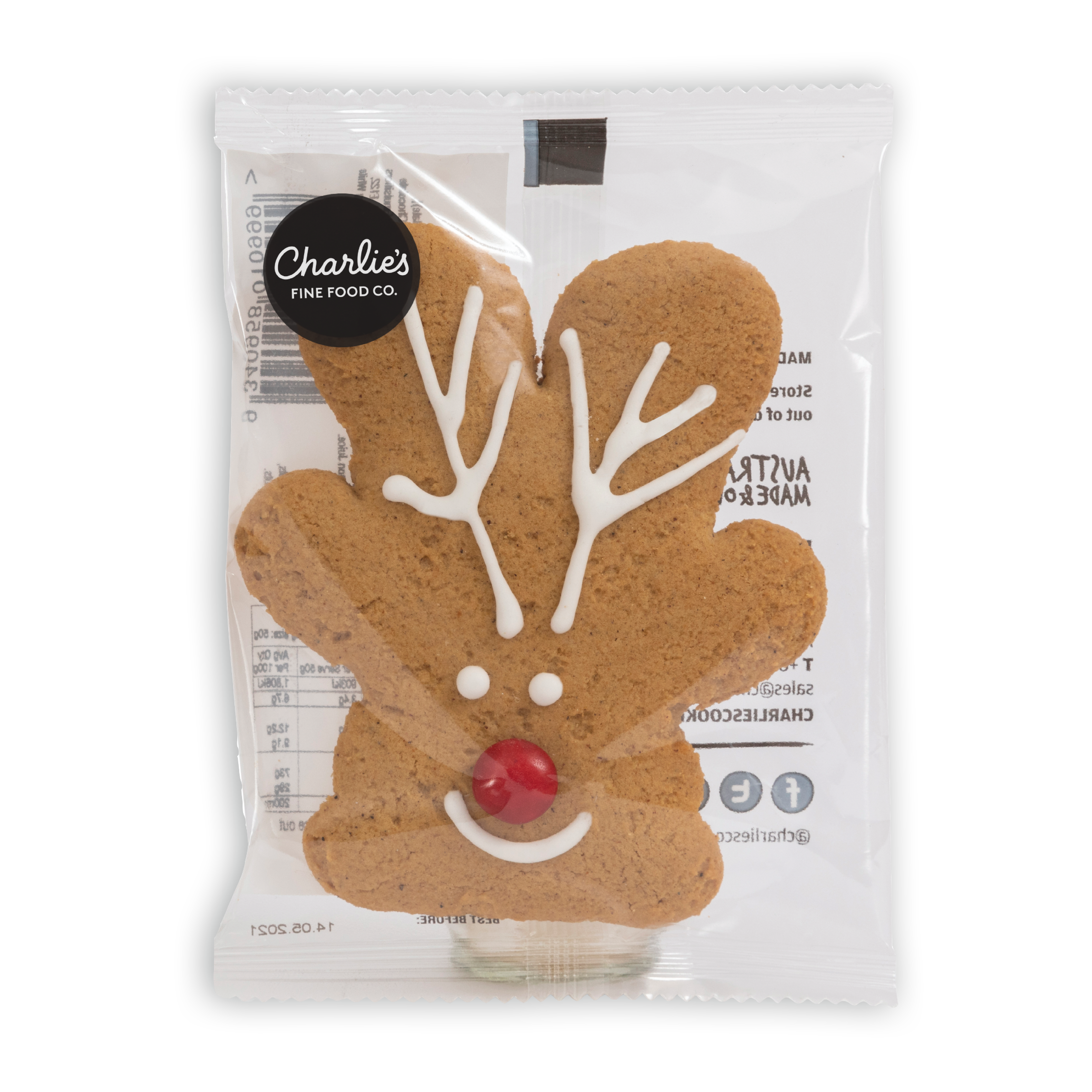Individually Wrapped Gingerbread Reindeer